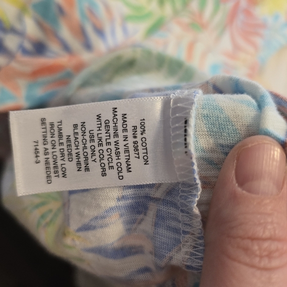 NWT Ladies LG St Johns Bay Tank Top Tropical Print - Picture 4 of 6
